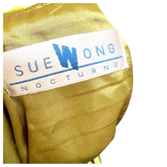 Vintage Sue Wong Y2k Silk Mandalay Style Halter Mini Dress Size 6 - Picture 10 of 10